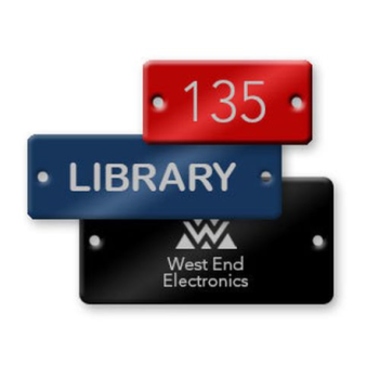 Anodized Aluminum Tags Engraved Rectangle Sample