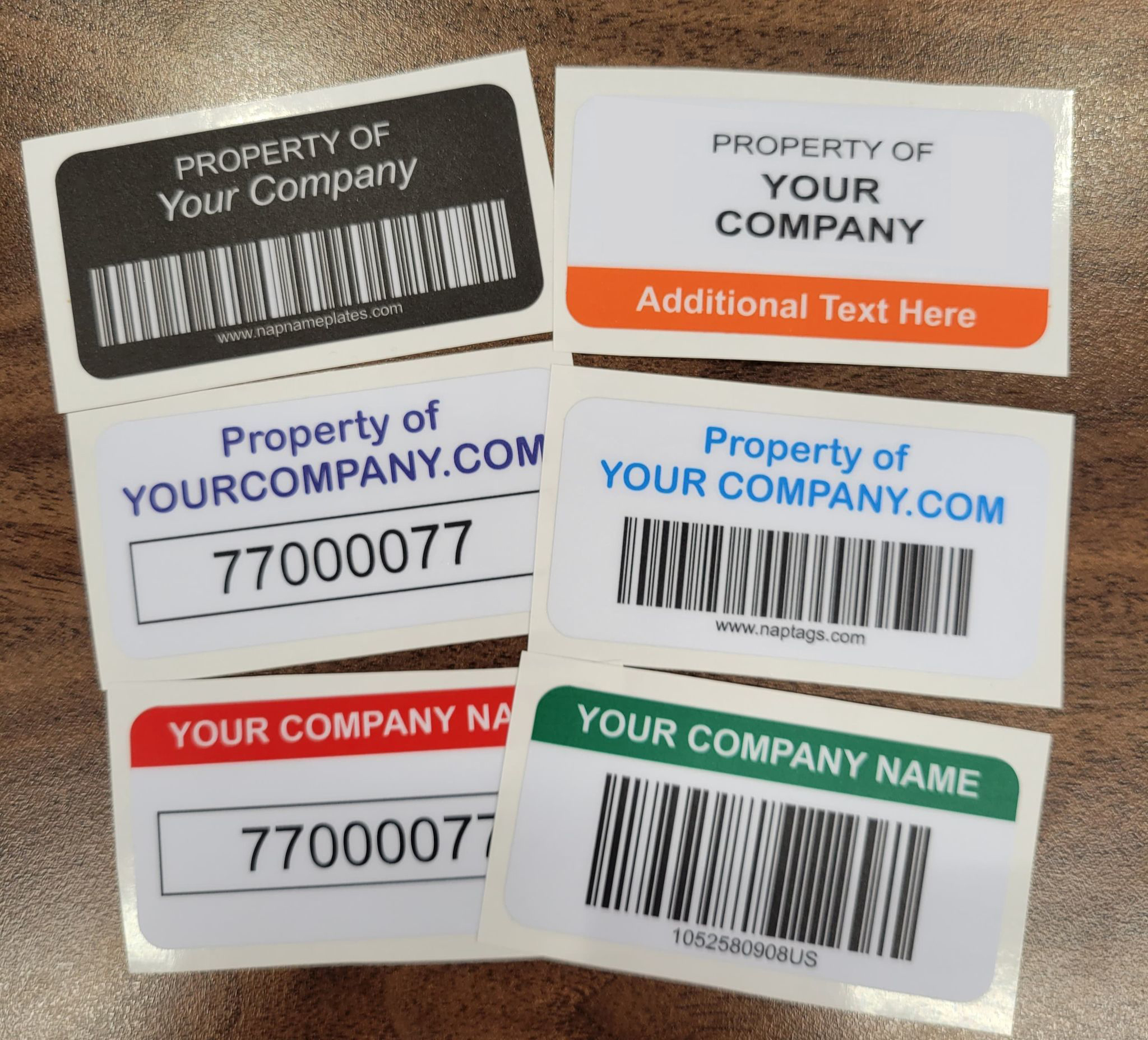 Barcode asset tags durable vinyl - Naptags.com